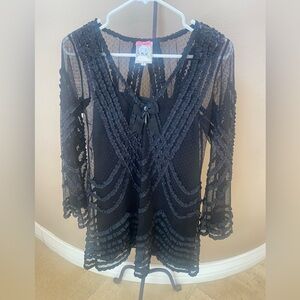 Yoana Baraschi Black Sheer Dress